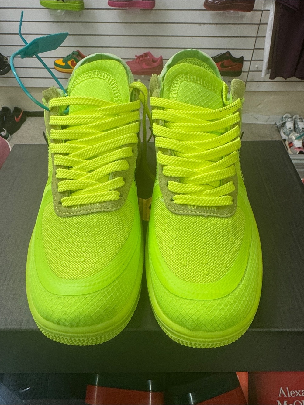 Neon Green Kids Lace-Up Sneakers